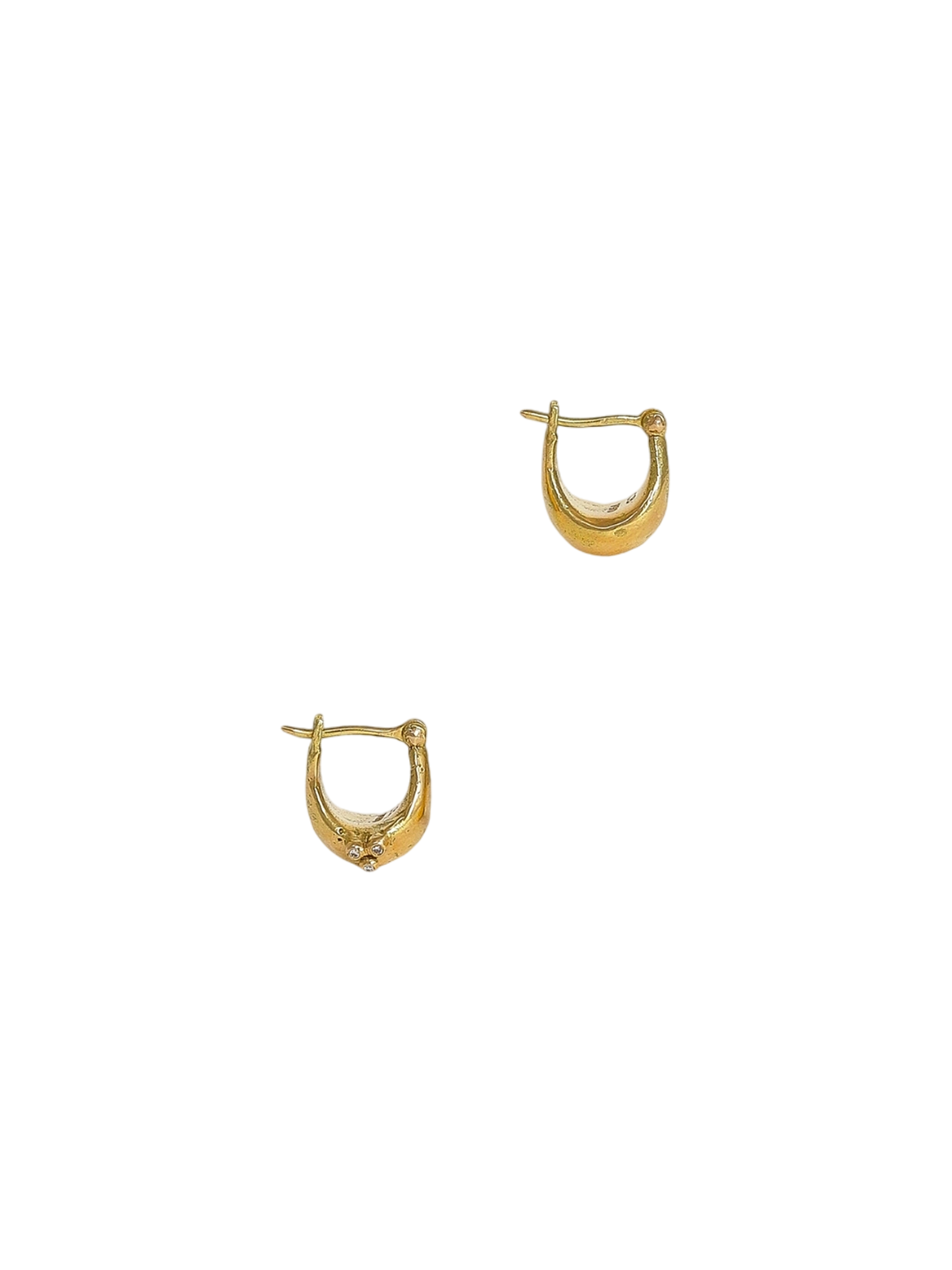 Hellespont earrings with diamond - solid gold